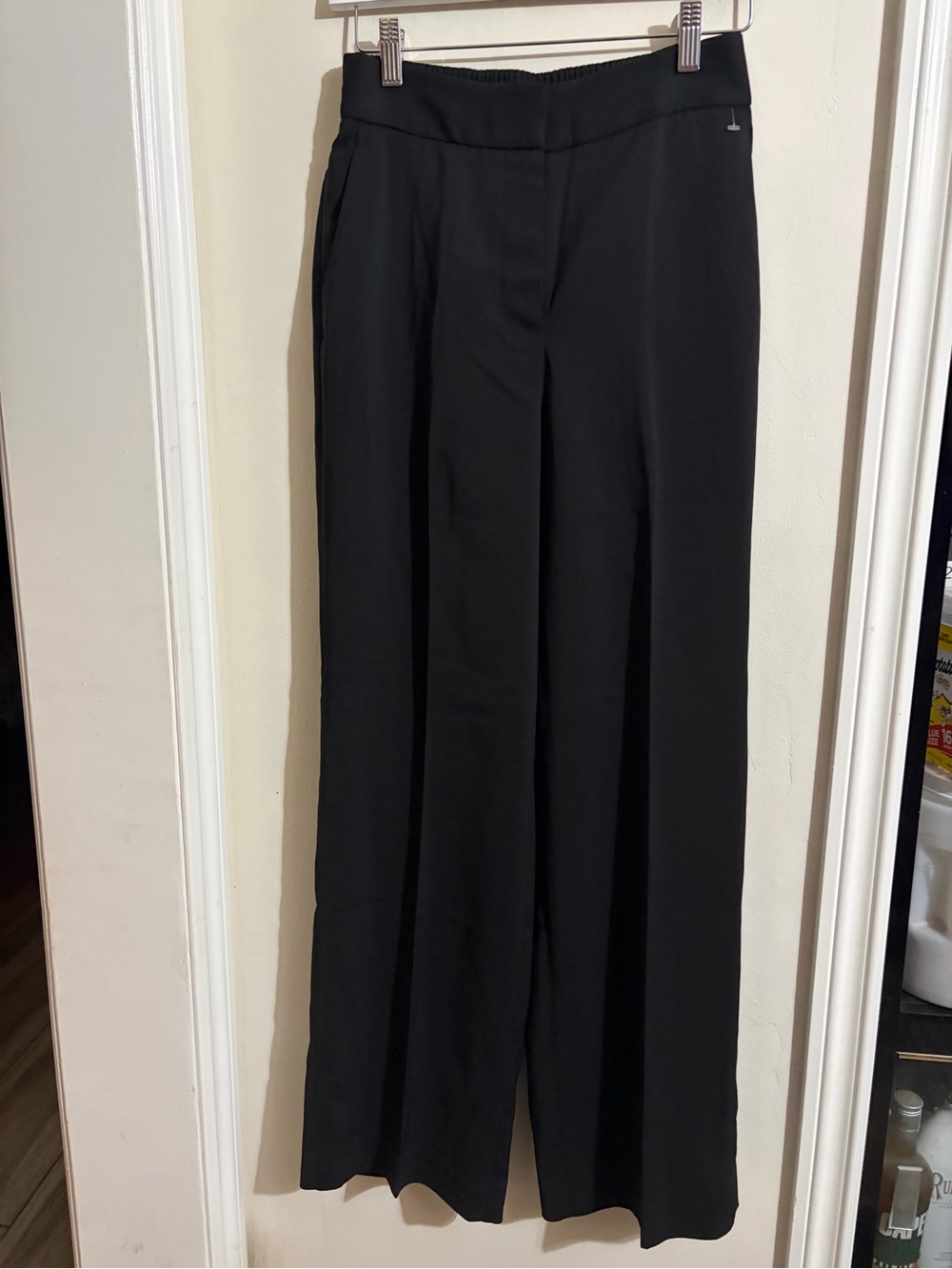 Quince Black Wide-Leg Dress Trousers